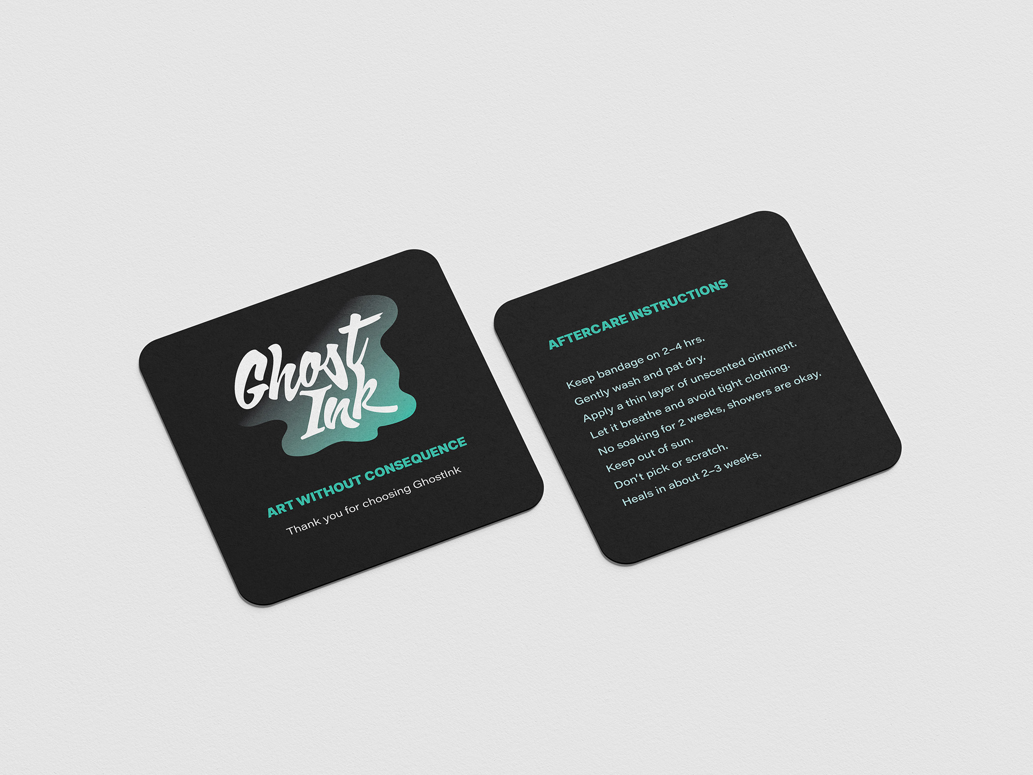 Ghost ink instruction card
